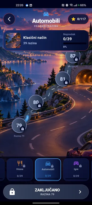 Journey map in the Cars world