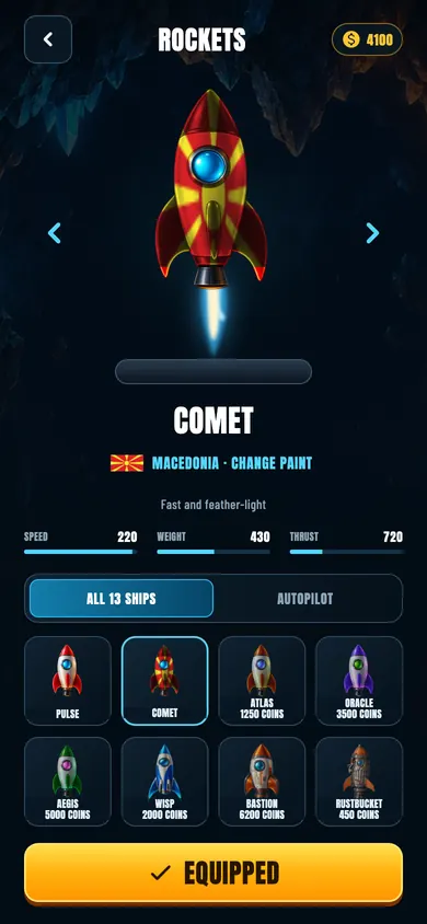 Comet rocket in Macedonia country paint